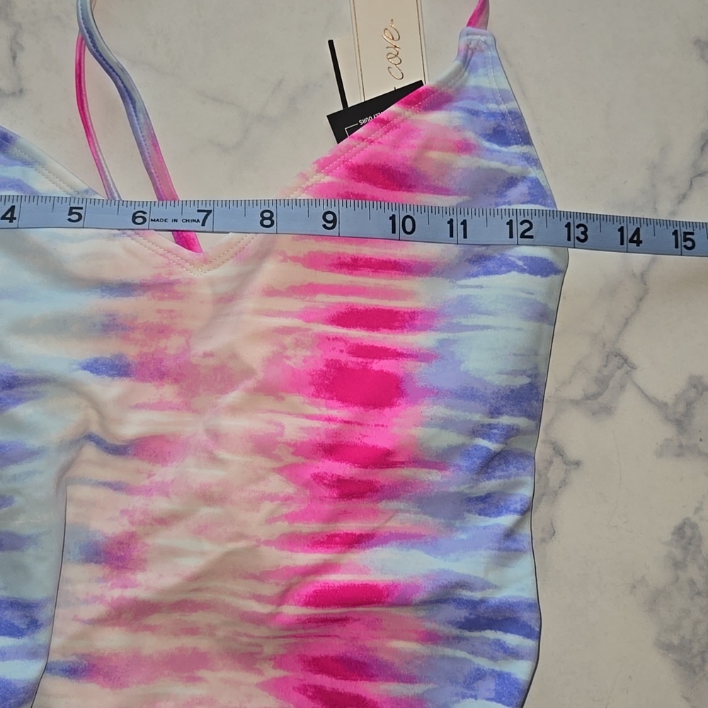 Salt + Cove Pastel Tie-Dye Pink Day Dreamer One-Piece SZ:L - Picture 5 of 12